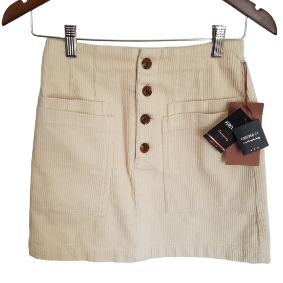 NWT Forever 21 Contemporary Corduroy  Skirt Size XS - Picture 1 of 9